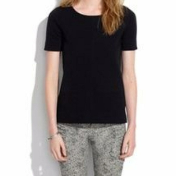 Madewell Bistro Textured Knit Ribbed Top - Picture 1 of 5